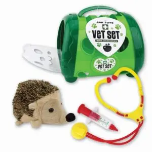 Kids Vet Playset with Plush Hedgehog, Pet Carrier & Accessories
